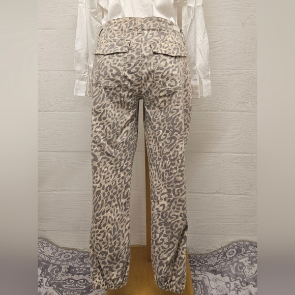 PAIGE Mayslie Jogger Ankle Jeans in Tortoise Shell Cheetah Sz 28 - Picture 6 of 14